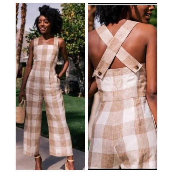 GAL MEETS GLAM COLLECTION Bailey Cross Back Jumpsuit Size US/2 - Picture 2 of 8